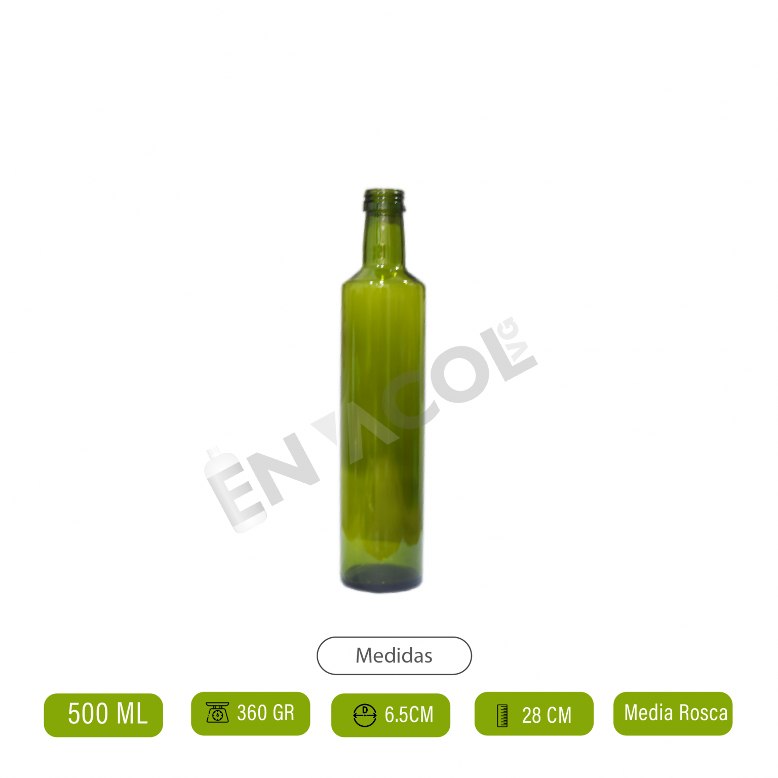 Botellas Rd ENVASE BOTELLA DE VIDRIO 500 ML – ENVACOL VG